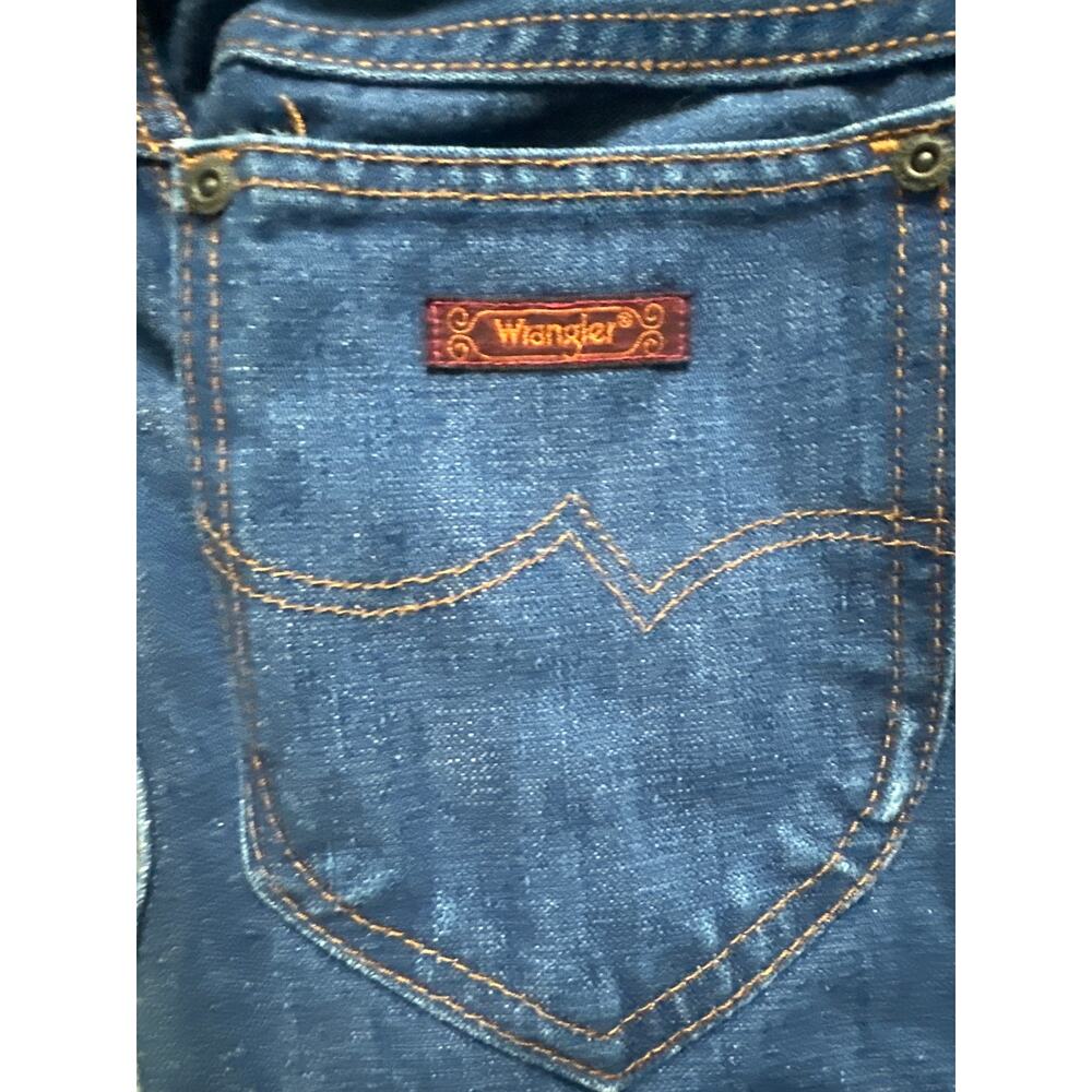 Vintage Wrangler Junior Fit Pony Pocket Jeans 27x30 USA Western 1970's Small - Picture 4 of 15
